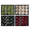 12 Pcs Velvet Glitter Christmas Ball Ornaments 3.15" Shatterproof Flocked Sequin Balls Christmas Tree Ornaments for Indoor Outdoor Holiday Party Decor