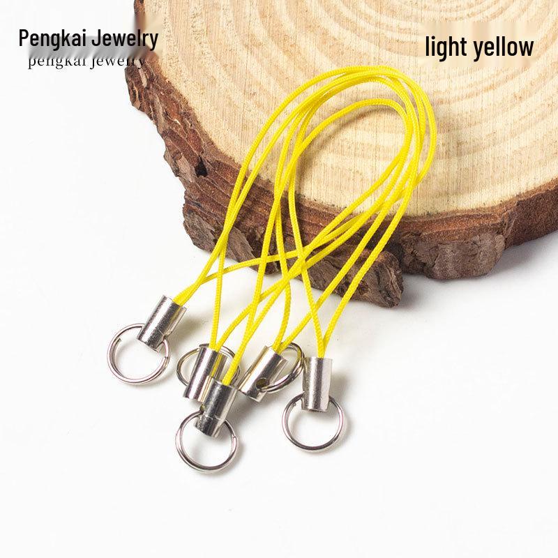 100 Colorful Double Loop Mobile Phone Lanyards - Doll Polyester Pendant Ropes for DIY Jewelry and Handmade Projects