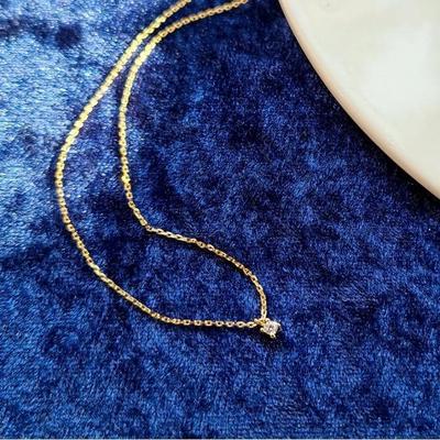 Yellow Gold Mini Me Cubic Necklace (9064015)