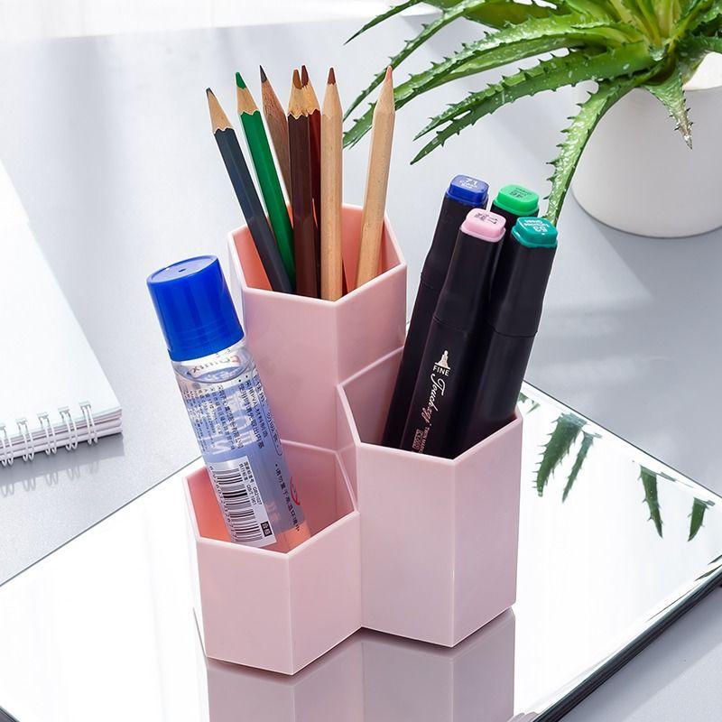 Large Capacity Pen Holder Storage Box Office Desktop Stationery Pen Insert Modern Simple Student Supplies Multifunctional