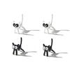 Charming Black Cat Kitten Stud Earrings for Women - Stylish & Elegant Design