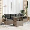 VidaXL Garden Furniture Set 5 Pcs with Grey Cushions Braided Resin 3326401