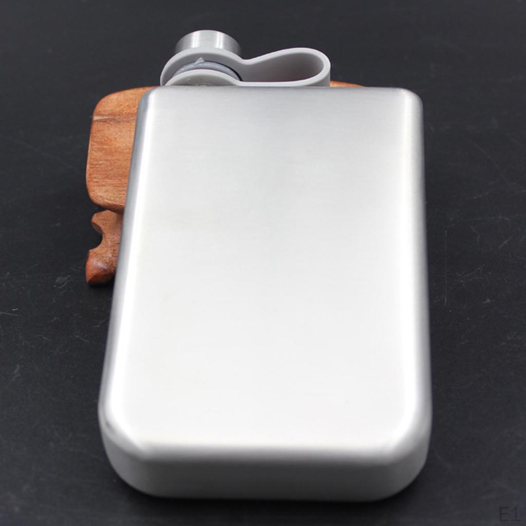 9oz Stainless Steel Hip Potrable Outdoor Fishing Pocket Flagon Silver
