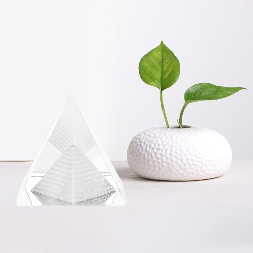 Crystal Crystal Pyramid Figurine 1.57 Inch Height Pyramid Ornament  Home Decoration