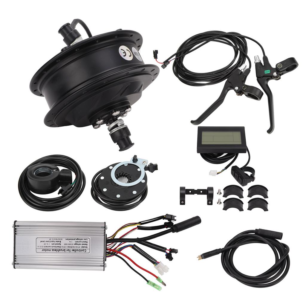 Electric Bicycle Front Wheel Conversion Kit 48V 500W Front Drive Motor LCD3 Display Power Assist Sensor Set