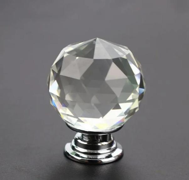 Crystal Glass Ball Cabinet Drawer Knob Handle Furniture Pull for Jewelry Box and Cabinet Door Hardware Replacement