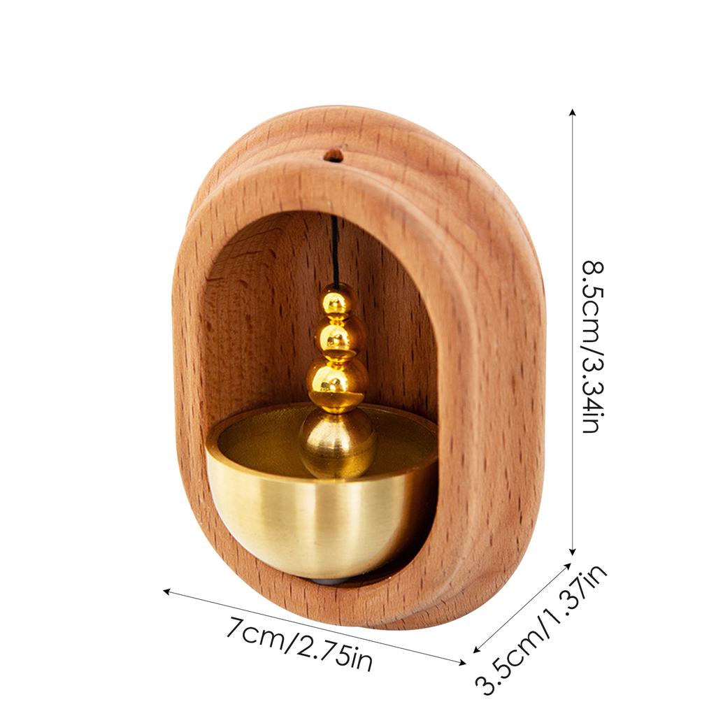 Door Opening Chime Magnetic Attached Doorbell Door Opening Chime Front Door Ornaments Hangings Decoration Wooden Brass Magnetic