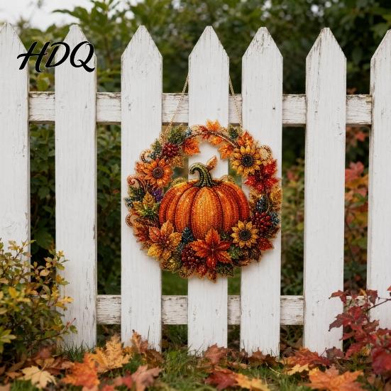 Weihnachtsparty Dekoration Kürbis Acryl Fenster Hängedekoration Herbst Ernte Kranz Ornament