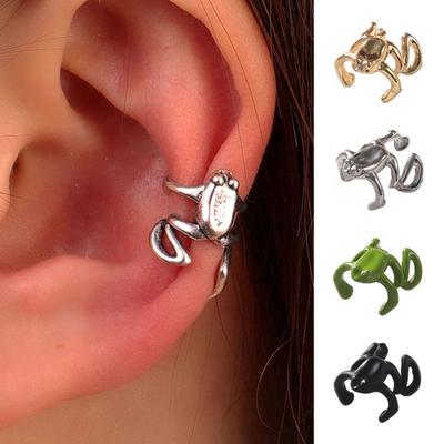 1/2/3 Pary Kolczyków w Kształcie Żaby Klipsy Stopowe Kolczyki Elektroplaterowane Biżuteria Akcesoria