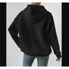 Jerséis de Manga Larga para Mujer, Sudaderas con Capucha, Sudadera con Capucha, Jersey, Corte Holgado, Casual, Color Sólido, Jersey con Cordón