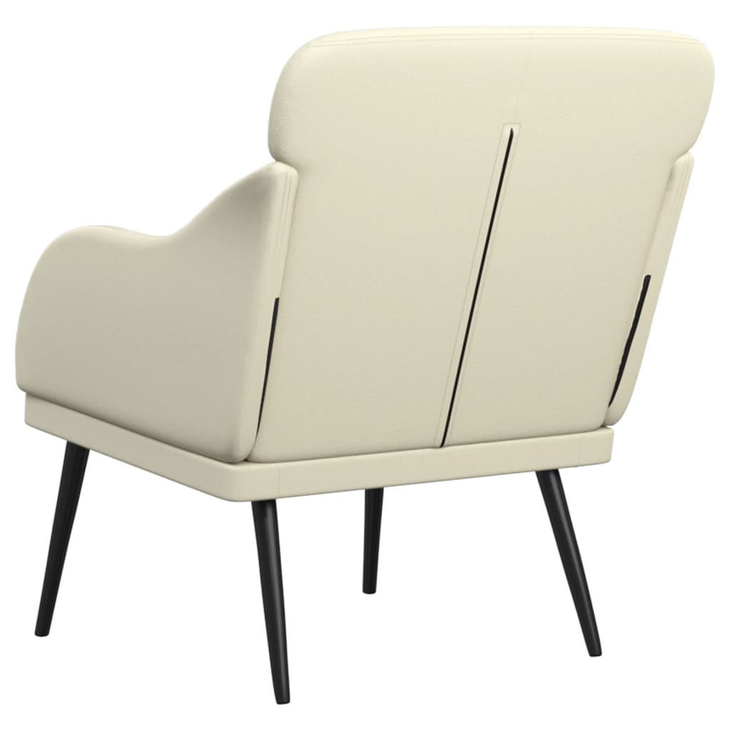 Cream Armchair 63 x 76 x 80 cm Artificial Leather