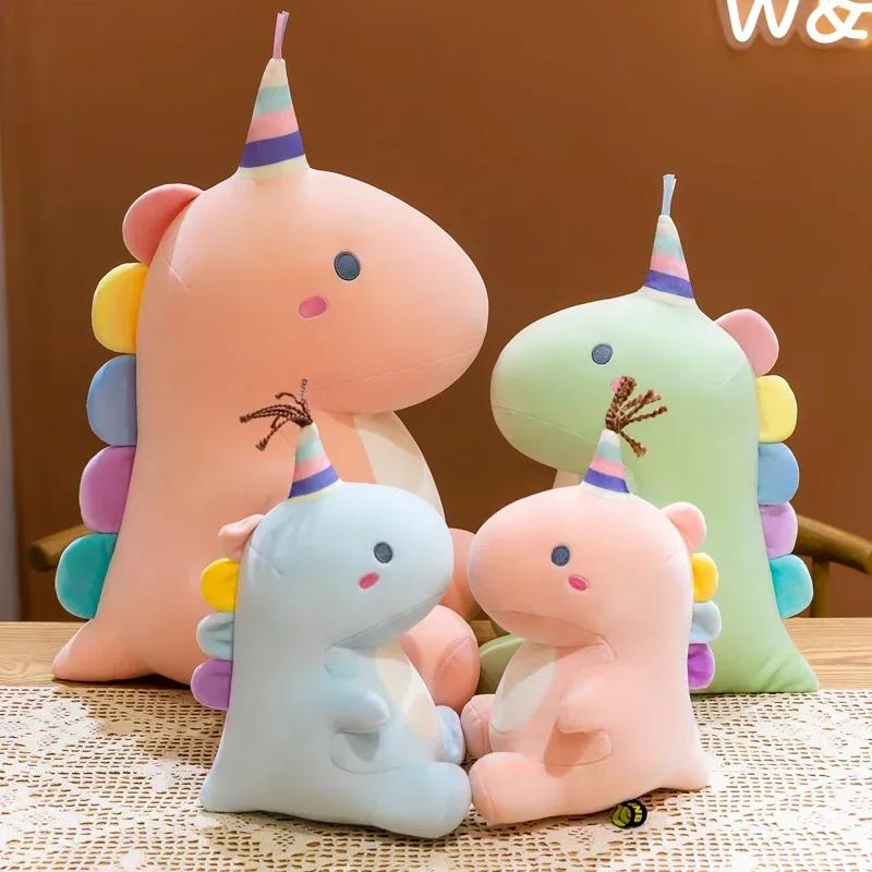 Candy Dinosaur Plush Toy Cute Unicorn Doll Soft Stuffed Animal Sleeping Pillow Cushion Christmas Gifts for Kids and Girls