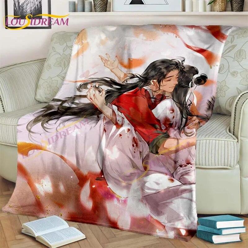 Official Grandmaster of Demonic Blanket Cartoon Blankets Wei Wu Xian Blankets Bed Sofa Soft Blanket Novel Lover Fan Gifts