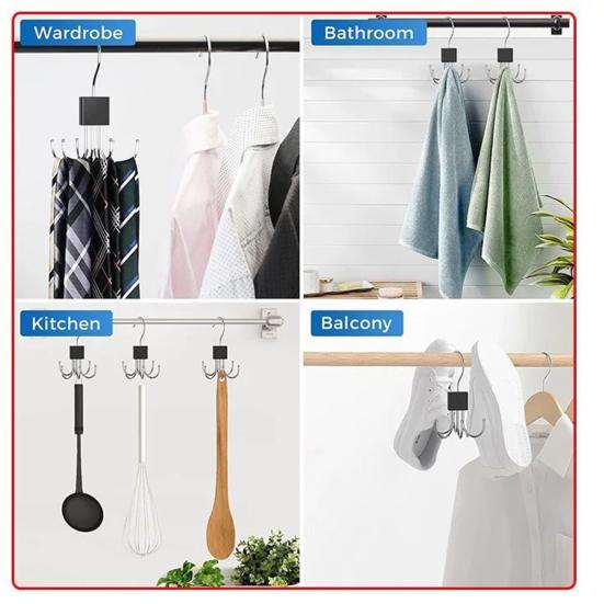 1/2Pcs Belt Hanger Closet Organizer 360-Degree Rotatable Strong Load-bearing Belt Display Rack Storage Holder