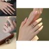 Copper Adjustable Fashionable Finger Ring For Women With Exquisite Geometric Design And Chic Aesthetic