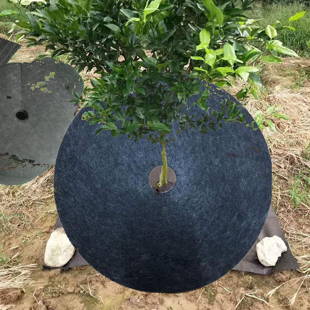 Non-Woven Tree Mulch Rings Tree Protector Mats Garden Growth Weed Control Plant Root Protection Cushions Anti-weed Cloth Films
