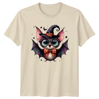 Halloween Bat Witch Hat Unisex TShirt Holidays Halloween Unisex Unisex Graphic Tee