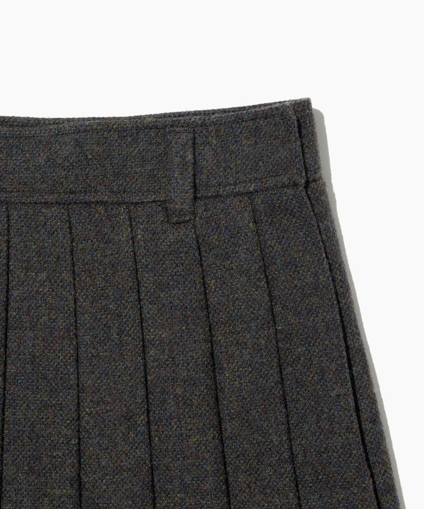 TTUDEMENT Classic Wool Mini Skirt Charcoal