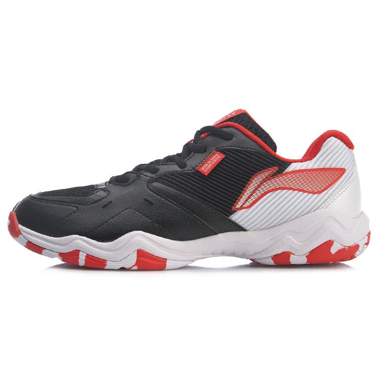 New LINING Sound Waves Badminton Shoes Unisex Low top Black/White/Red AYTR009-2