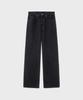 Bellie Mid-Wide Denim Pants - Washed Black