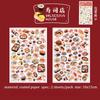 2 Sheetspack Snoring Cat  Delicious Foods Sushi Bread Stickers Cute Scrapbooking Journaling Decoration Diy Collages