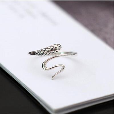 Creative Cute Animal Retro Exquisite Personality Snake 925 Sterling Silver Jewelry Not Allergic Opening Rings R204