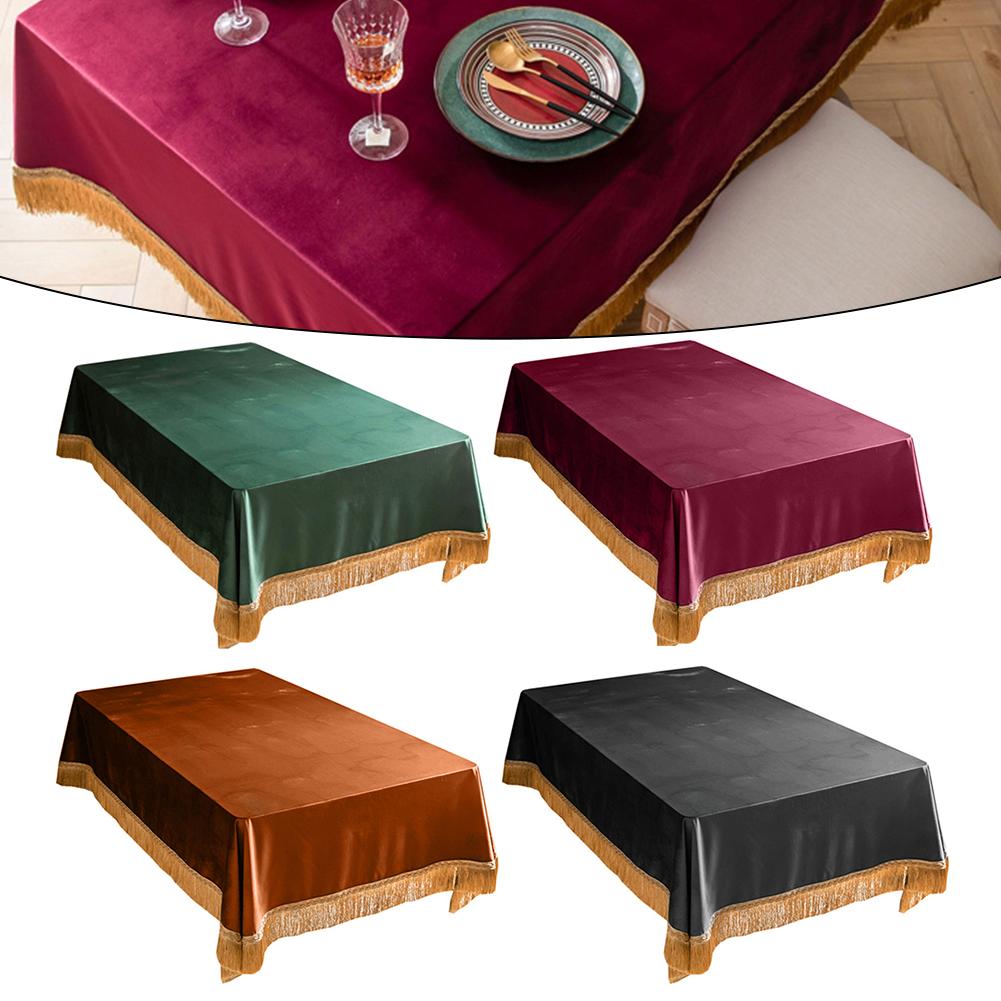 European Tassel Tablecloth Retro Tablecloth Velvet Table Cover