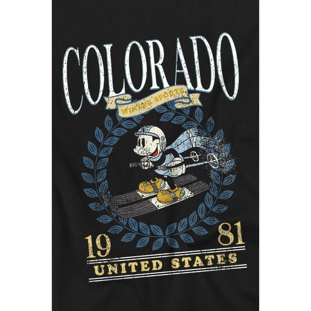 Disney Mens Colorado Ski Mickey Mouse T-Shirt