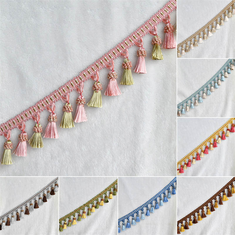 3 Meter Lace Tassel Ribbon Curtain Decor Tassels Trimming Fringes Tassel Lace For Sewing Bed Clothes Curtains Accessories