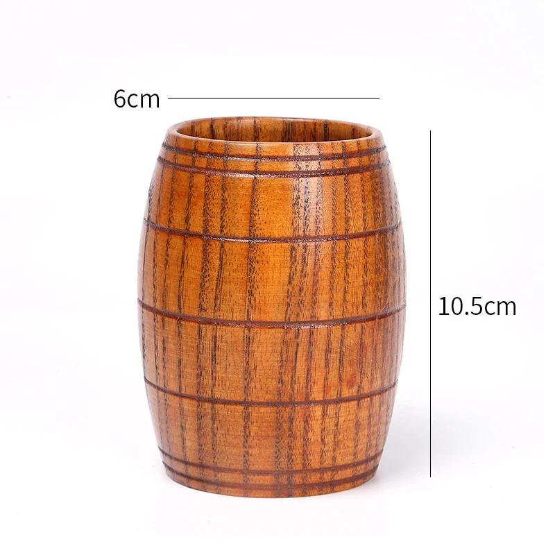 Copos de Madeira Barrigudos Feitos à Mão Copos de Madeira de Abeto Natural Cerveja Chá Café Leite Água Copo Utensílios de Bebida para Cozinha Bar