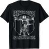DA VINCI Vitruvianischer Gitarrenmann Rockmusik-Fan Rock n Roll T-Shirt