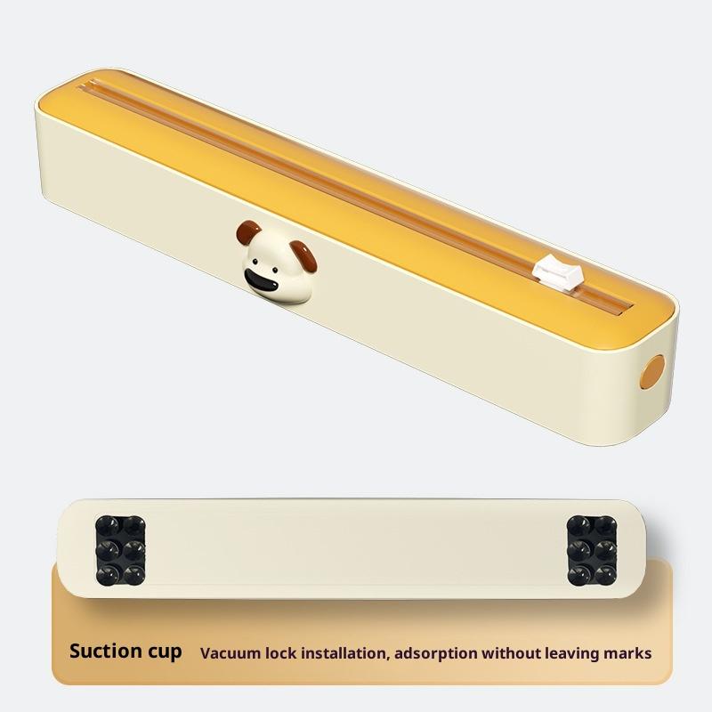 Dvojbřitý řezák na potravinovou fólii magnetický typ nastavitelný řezák na pečicí papír a hliníkovou fólii úložný box