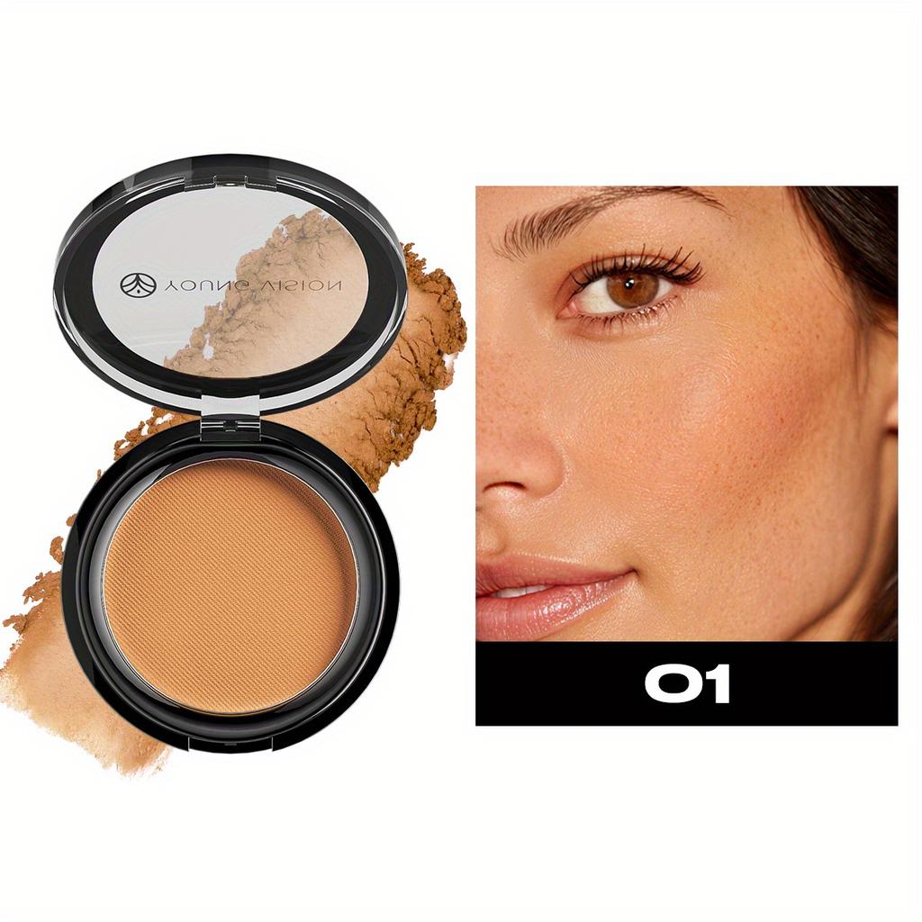 YOUNG VISION Matte Bronzer 5-in-1 Makeup Palette, Contour Powder Long-Lasting Oil Control, 6 Shades Waterproof & Sweat-Proof