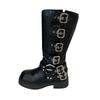 Thigh Boots Autumn New Round Toe Metal Buckle Platform Sleeve Platform Heightened Retro Tall Knight Boots