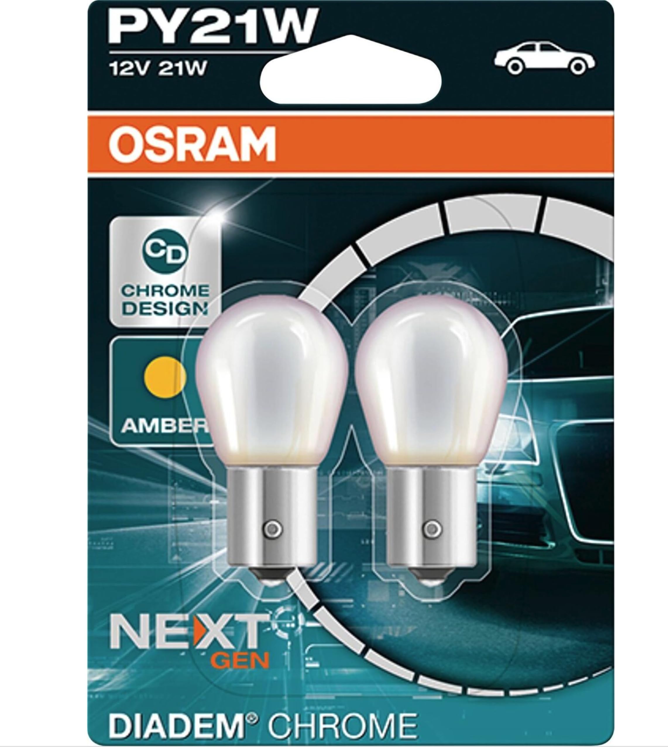 

Osram – Diadem Chrome PY21 W (Pair)