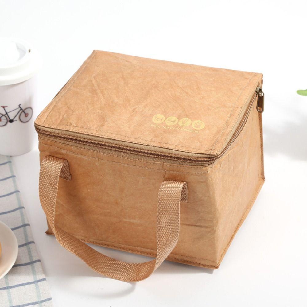 Package Reusable Food Hand Bags Tote Canvas Lunch Bag Waterproof Lunch Bag Kraft Paper Bags