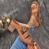 Women'S Elegant Solid Color Sandals Thick Sole Casual Shoes for Summer