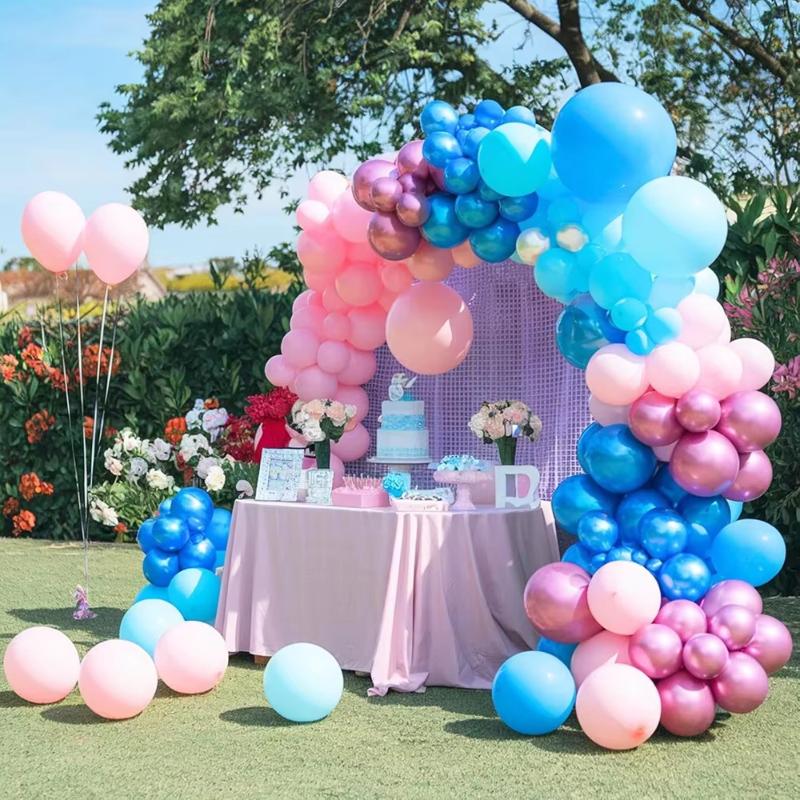 10 Inch Metallic Pink Balloons Metal Blue Silver Gold Balloon Wedding Anniversary Birthday Party Baby Shower Decoration