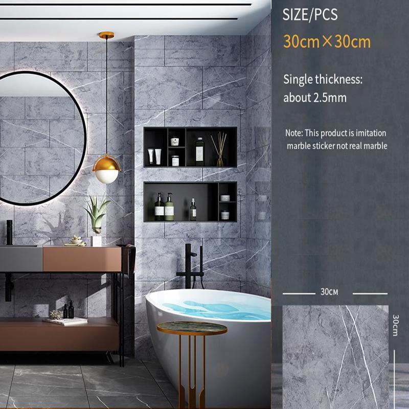 

30*30 см Имитация мрамора Плитка 3D Кухня Ванная Водонепроницаемая Самоклеящаяся Наклейка На Стену Украшения Стены Влагостойкие Обои 20pcs-30x30cm