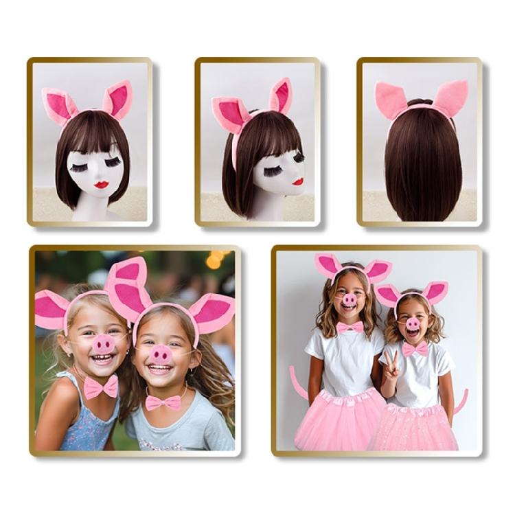 Strój do przebierania świnki Kostium zwierzęcy świnka na Halloween Akcesoria dla Dziecka Chłopca Dziewczynki Cosplay Urodziny Boże Narodzenie Halloween