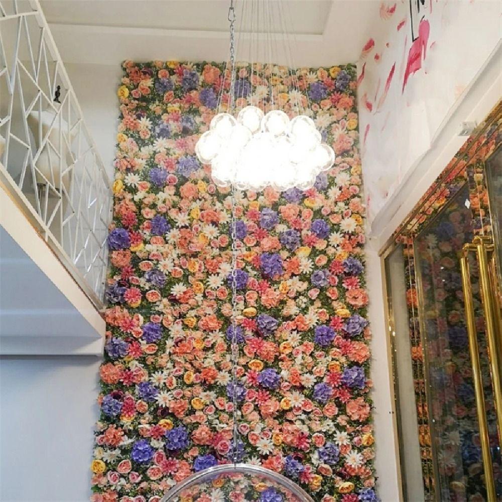 Handmade Wedding Wall Backdrop Realistic Silk Rose Flower Wall Rose Wedding Background  Home Decor