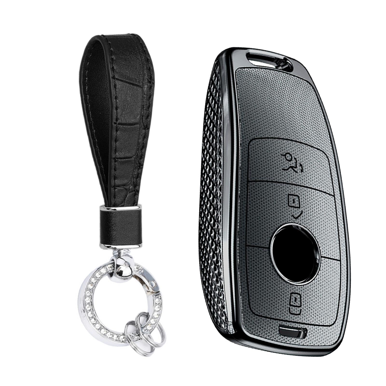 

[TECART] Mercedes Exclusive Key Case, Key Cover, Key Holder, Smart Key Case, Compatible with чёрный