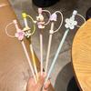 1Pc Silicone Straw Plug For Water Glass Bottle Flower Shape Drinking Dust Cap Straw Tips Cover Cup Accessories For 6-8Mm Straws