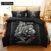 Human Skeleton Skull 3D Printed Bedding Set Motorcyc and Beauty Duvet Cover Sets Beds Quilt Covers Single Double Queen King Size