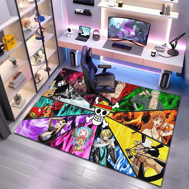 Starring the Japanese Cartoon ONE PIECE Monkey D. Luffy Carpet Is Suitable for Living Room and Bedroom Doormats Office Balcony Decorative Carpet V11