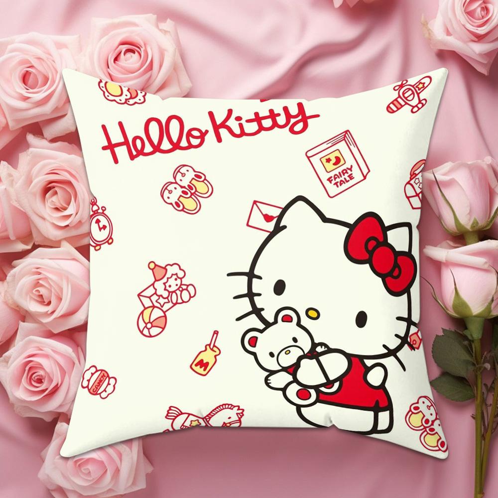 Sanrio Decorative Pillowcase Decor 40X40 Hello Kitty Bedroom Bed Cushion Cover 45X45Cm Home Decoration Accessories Couch Pillows