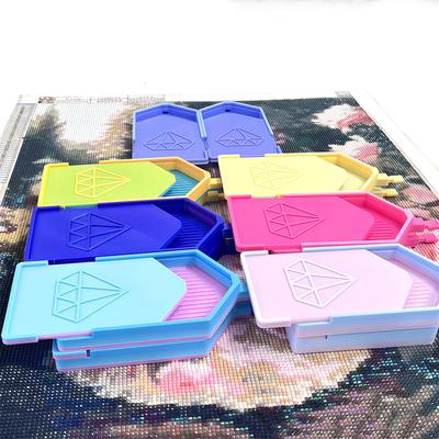 Diamond Painting Tools and Accessories, Diamond Painting Multi-Grid Drill Tray with Patterns, Diamond Painting Stone Art Tray