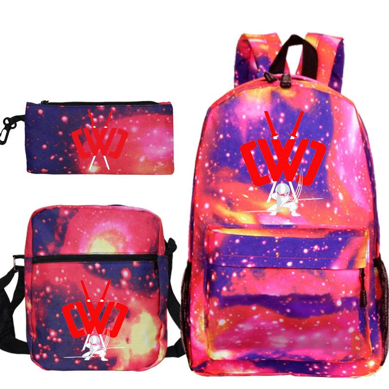 Popular game merchandise printed backpack popular student bag three-piece set
