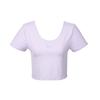 Ein klassisches Damen Dri-FIT Kurzarm Cropped Twist Top 'Lilac Bloom' FN2852-512