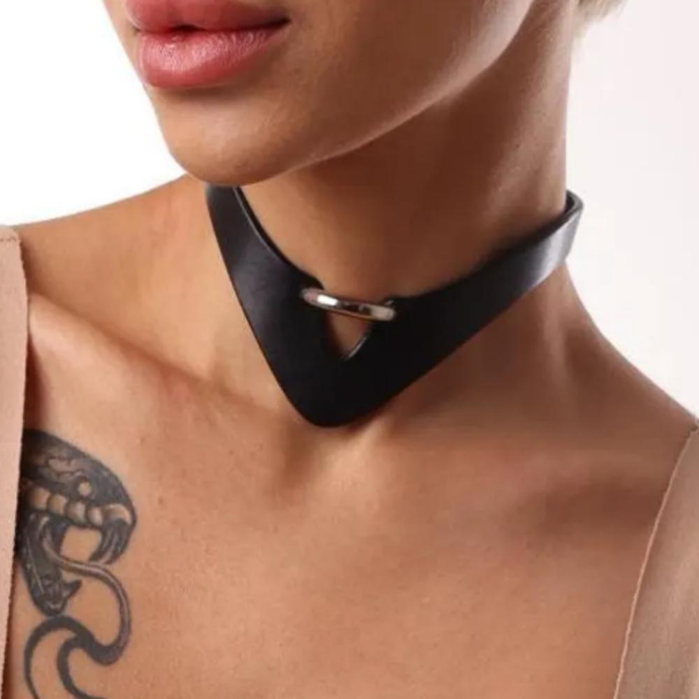 Gothic Fashion Pu Leather Choker, Versatile For Party Collar, Festival, Cosplay,Couples Cosplay Festival Accessories